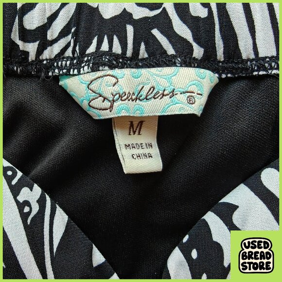 Vintage Y2K Speechless Floral Paisley Sundress Tulle Slip Tie White Black Pink M - Picture 3 of 4